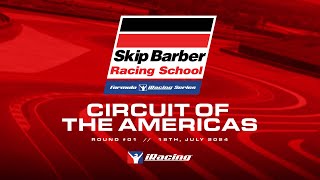 Skip Barber Formula iRacing Series  2024 Round 1  COTA [upl. by Berfield246]