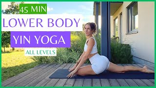 Deep Stretch Yin Yoga 45 Min Class for Hips Hamstrings amp Lower Back Relief [upl. by Tawney]