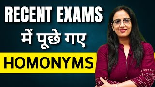 HOMONYMS Asked in SSC CGL CHSL MTS GD ESIC EPFO DDA DSSB CRPF HCM  Rani maam [upl. by Llerref]