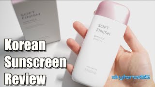 MISSHA Soft Finish Sun Milk SPF50 Korean Sunscreen Review [upl. by Sesmar]