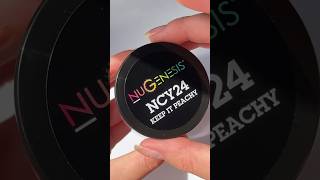 Nugenesis dip powder nails 💅🏼 peach dippowder dipnails nails nailtutorial diynails [upl. by Atinot]