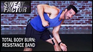 Total Body Burn Resistance Band Training with Drake Circuit 1 Sweat Factor [upl. by Elnar]