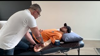 Sports massage for forearm and Wrist Flexor Carpi Radialis [upl. by Negeam]