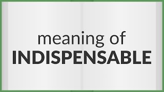 Indispensable  meaning of Indispensable [upl. by Giavani]