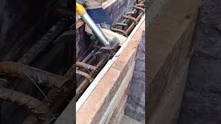 Brick house foundation formwork spacing fixing process [upl. by Aschim]