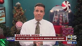 Arizona Supreme Court refuses to block minimum wage boost [upl. by Elman]