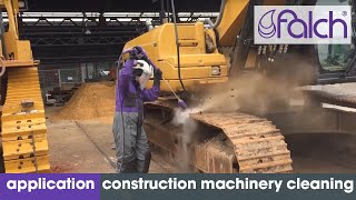 reinigung baumaschinen  cleaning construction machines  wwwfalchcom [upl. by Aneeled]