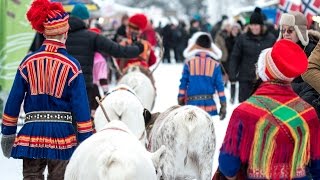 Jokkmokk Winter Market in Lapland Sweden  Jokkmokk marknad  Swedish Lappland reindeer [upl. by Aivan]