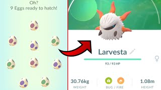 Finally Got LARVESTA after hatching 50 Eggs in Pokemon Go [upl. by Margret573]