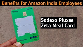 Benefits for Amazon India Employees  Amazon Sodexo Pluxee Meal Zeta Card [upl. by Karli683]