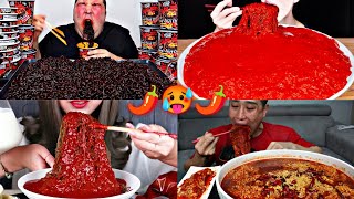 SPICIEST NOODLES In The Planet Eat By MUKBANGERS🌶️🍜🥵🔥 [upl. by Huai954]