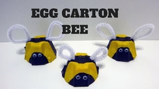 How to Make a Egg Carton Bee [upl. by Appel641]