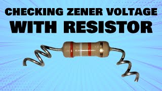 checking zener voltage with resistor [upl. by Bokaj302]