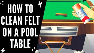 How To Clean Felt on a Pool Table [upl. by Carmena950]