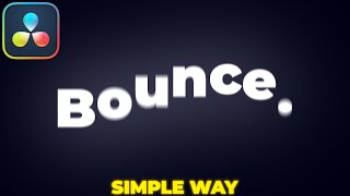 Text Bounce Effect Tutorial in Davinci Resolve  Bouncy Text [upl. by Saxet444]