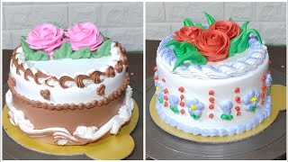 awesome birthday cake decoration  Easy cake decorating ideas  Amazing colorful cake [upl. by Cosetta721]