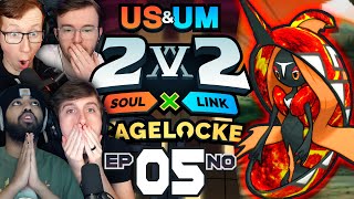 1ST CAGE MATCH  Pokemon USUM 2v2 Randomized Soul Link Cagelocke • 05 [upl. by Yvon]