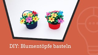 💐 DIY Blumentopf aus Papier basteln 💐 [upl. by Anir]