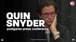 Hawks vs 76ers Postgame Press Conference Quin Snyder [upl. by Snebur]