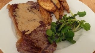 Steak with Peppercorn Sauce CookAlong Video Part 1 [upl. by Gaven]