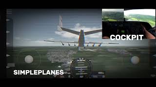 Antonov an225 landing cockpit and simpleplanes  God bye MRYA  mod airport quotAntonov airportquot [upl. by Tnek]