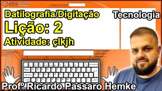 Datilografia  Digitação  Lições do Teclado  Lição 02 [upl. by Anuahsed370]