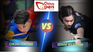 CHEZKA CENTENO VS DENISE WILKINSON  2024 CHINA OPEN WOMENS 9BALL billiards 9ballpool [upl. by Kenwee345]