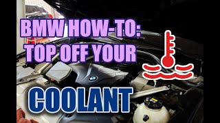 BMW HOWTO Top off your coolant [upl. by Nibur]