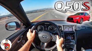 The 2023 Infiniti Q50 Red Sport is an OffBeat Win IF the Price is Right POV Drive Review [upl. by Repinuj]