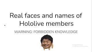 READ DESC Real faces and names of Hololive members [upl. by Raamaj890]