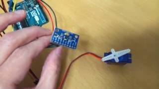 Arduino Uno 로 MPU9250 IMU 센서를 사용해 SG90 서보모터 제어하기 [upl. by Nodroj236]