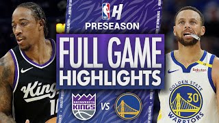 Sacramento Kings vs Golden State Warriors  Full Game Highlights  October 11 2024 NBA Preseason [upl. by Aliekat]