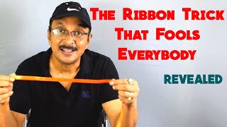 Magic Tutorial Ribbon Forever  The Most Amazing Trick With A Ribbon [upl. by Nnaecarg]