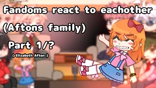 Fandoms react to eachother Afton family Elizabeth Afton Part 15 [upl. by Ellenet]