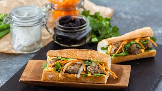 Natalie Coughlins California Prune Meatballs Recipe Two Ways Banh Mi Sandwich  Swedish Meatballs [upl. by Aihseuqram]