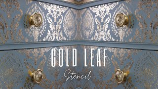 How To STENCIL GOLD LEAF  Tutorial [upl. by Landan]