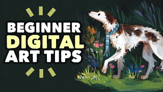 Tips for beginner digital artists  Brushes colouring amp more [upl. by Charry]