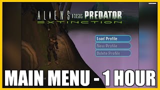 Main Menu ONE HOUR  Aliens vs Predator Extinction 2003  Video Game Ambience [upl. by Atina]