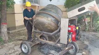 500L Changchai Diesel Engine Concrete Mixer Testing [upl. by Annait]