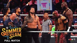 FULL MATCH  Roman Reigns amp Usos vs Omos amp The Boogeyman  WWE SummerSlam 2022 [upl. by Assek]