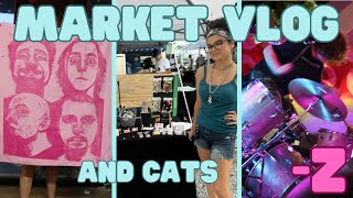 Vendor Market Vlog  Small Business  PopUp Vlog  Vendor Booth  Craft Fair  Cats Z  2024 [upl. by Bronson]