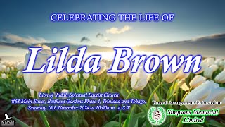 Funeral Service of Lilda Brown [upl. by Deb658]