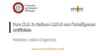 Fare CLIL in Italiano L2LS con l’Intelligenza Artificiale Webinar Ornimi [upl. by Elleryt]