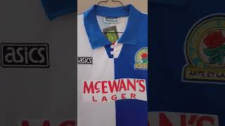 Blackburn Rovers H Kit 9495 classic retro blockcore epl champions arteetlabore ewoodpark [upl. by Kenon]