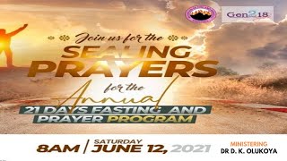 Annual Gen218 Singles 21 Days Prayer amp Fasting June 12 2021 Ministering Dr D K Olukoya [upl. by Rockwell]