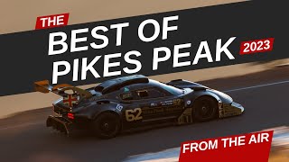 Pikes Peak Race Day  2023 Highlights from the Air [upl. by Annaerdna]