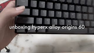 unboxing hyperX alloy origins 60 keyboard [upl. by Oswal375]