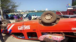 Likoni CCTV video shows how a vehicle overturned few metres from ferry [upl. by Karena]