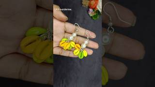 DIY Cowrie shell Earrings🤩How to make Simple diy earringstrendingdiy shortsfeed craft earrings [upl. by Burton227]