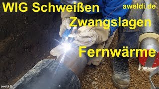 Zwangslagen Fernwärme Rohrschweißer Positionen im Graben Tipps zu Zwangslagen YouTube Channel FHD [upl. by Anigger]